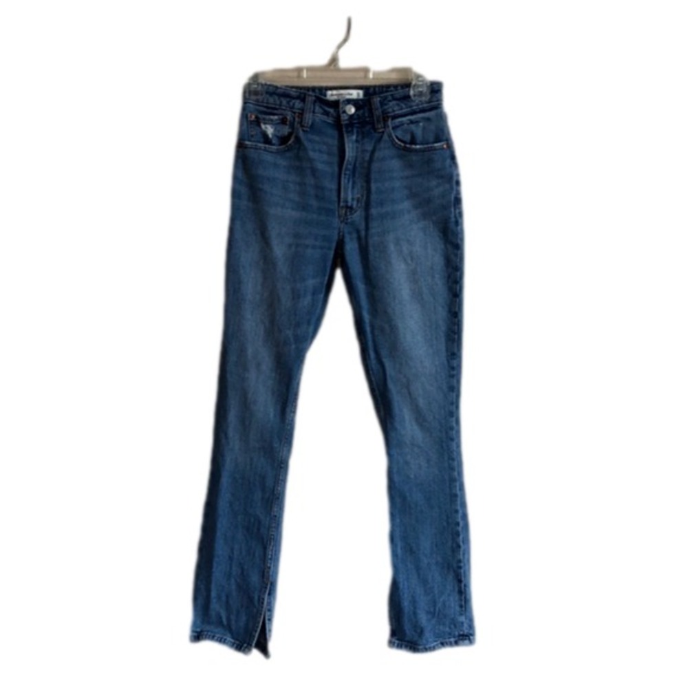 ABERCROMBIE & FITCH The Skinny High Rise Curve Love Slit Hem Jeans Size 24